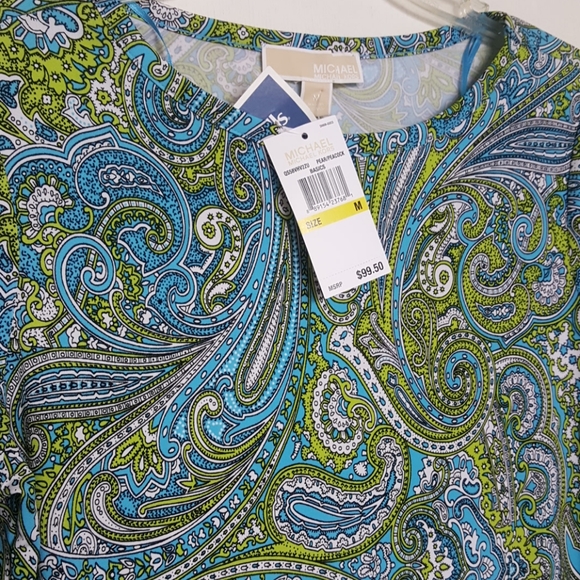 New Michael Kors Paisley 3/4 Sleeve Dress NWT - Picture 5 of 8
